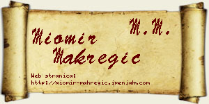 Miomir Makregić vizit kartica